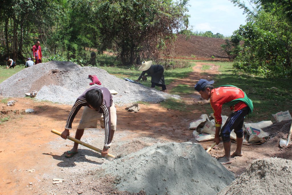 Bridge construction has started again now that safe practices can be used